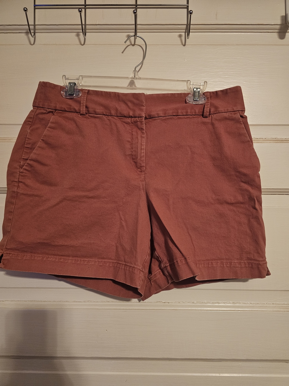 LOFT Riviera Mid-Rise Chino Shorts – Coral / Terracotta Size 10